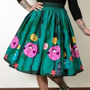 OBLONG BOX SHOP PUFFER FISH TIKI SKIRT 2XL